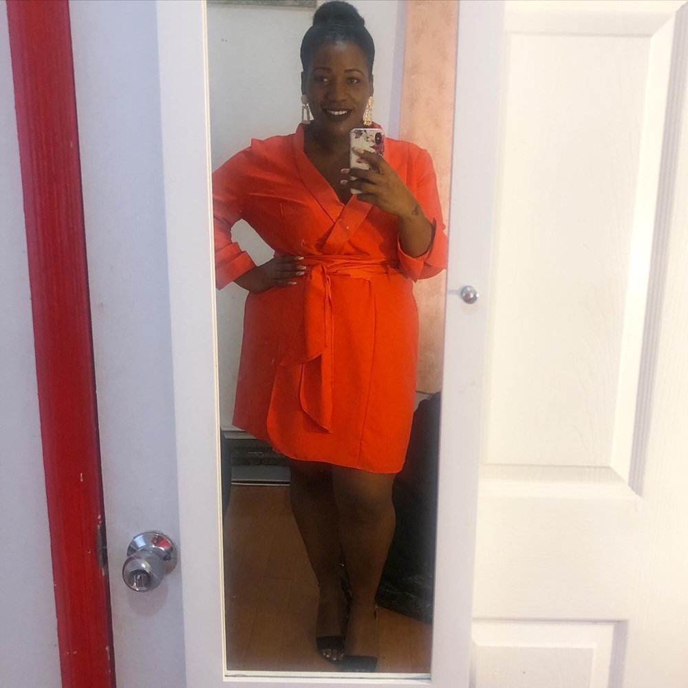 asos plus size wrap mini dress